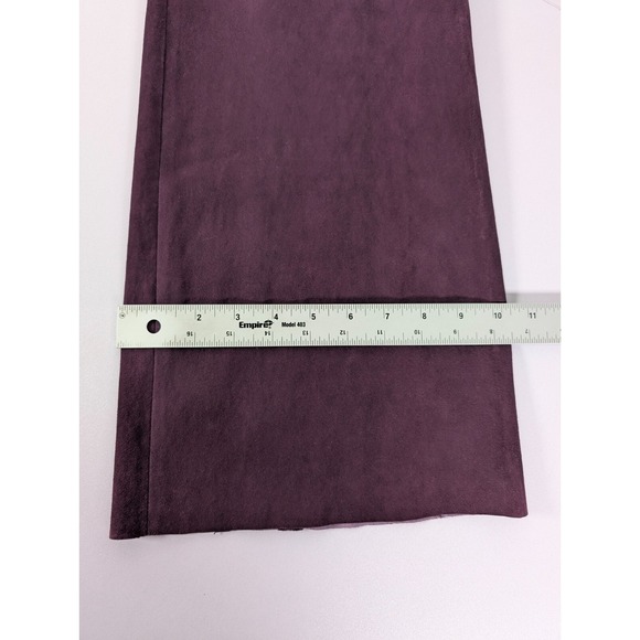 Stouls Pants Womens XL Suede Pull On Maroon Mid-Rise Wide Leg Pockets Stretch - Picture 11 of 13